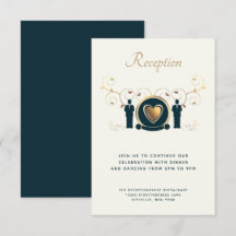 Recepção LGBTQ Azul Azul de Casamento Masculino de