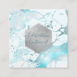 Cartão De Informações Recepção PixDezines Bar Mitzvah Silver Honeycomb ✡