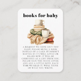 Cartão De Informações Receptáculo de Chá de fraldas de inverno elegante