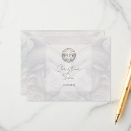 Cartão De Informações Receptáculo de Código QR de Casamento de Golfinhos