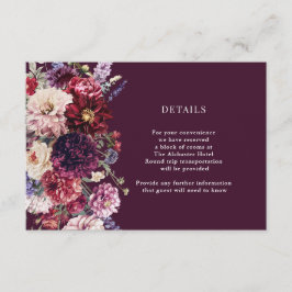 Cartão De Informações Receptáculo de Detalhes do Bunch Dahlia Flor de Ou