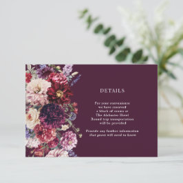 Cartão De Informações Receptáculo de Detalhes do Bunch Dahlia Flor de Ou