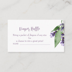 Cartão De Informações Receptáculo de Fralda de Chá de fraldas de lavanda