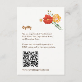 Cartão De Informações Recinto de Casamento Foliar Romântico de Raposas F