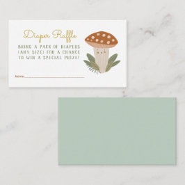 Cartão De Informações Recinto de Raffle com Fralda de cogumelo