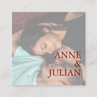 Cartão De Informações Red Scannable QR Code Wedding Enclosure Card