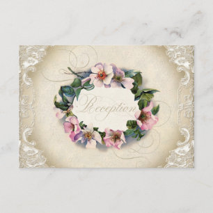 Cartão De Informações Redemoinho do rosa do rosa selvagem do laço do