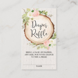 Cartão De Informações Refeição da fralda floral roxa-rosa-pincelada