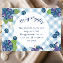 Registro de Bebê Xadrez Azul Doce de Frutas
