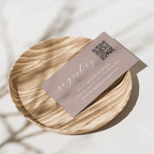 Cartão De Informações Registro de Bridal ou Chá de fraldas de Script de