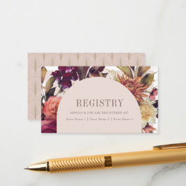 Cartão De Informações Registro de Casamento Arco de Grinalda de Outono R