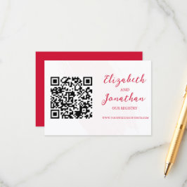 Cartão De Informações Registro de Casamento Cherry Red