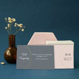 Cartão De Informações Registro de Casamento de Anéis Minimalistas