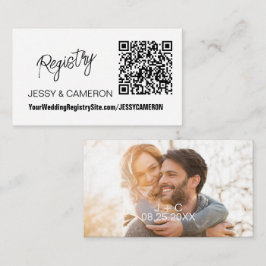 Cartão De Informações Registro de Casamento de Código QR de Foto Persona