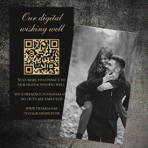 Cartão De Informações Registro de Casamento de Código QR para Desejos Vi