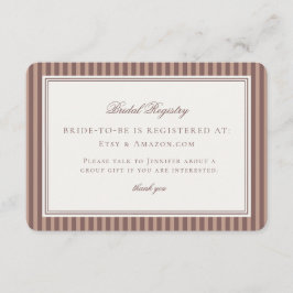 Cartão De Informações Registro de Casamento Espresso Martini Love Brewin