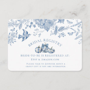 Cartão De Informações Registro de Casamento Floral Vintage Abóbora Toile