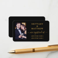 Registro de Casamento Foto Caligrafia Dourado Pret