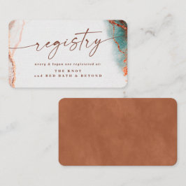 Cartão De Informações Registro de Casamento outono Modern Abstrato Terra