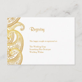 Cartão De Informações Registro de Casamento Tradicional Indiano com Pais