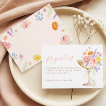 Registro de Chá de Noiva Pétalas & Prosecco Floral