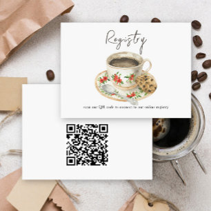 Cartão De Informações Registro de Chá de panela de Código QR do Café