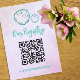 Cartão De Informações Registro de Chás de fraldas da Seashell