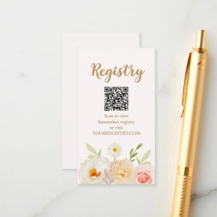 Cartão De Informações Registro de Chuveiro de Noiva Chic Flowers