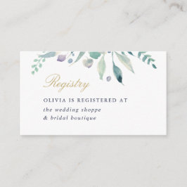 Cartão De Informações Registro de Chuveiro de Noiva Luxo Floral