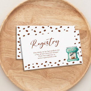 Cartão De Informações Registro de Máquina de Café Love is Brewing para C