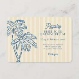 Cartão De Informações Registro de Praia Pastel Amarelo de Palm Springs