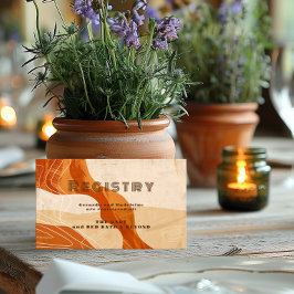 Cartão De Informações Registro de Presente do Chá de casamento de Retror