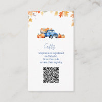 Registro de presentes Código QR Blue Truck Little 