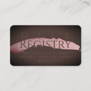 Cartão De Informações Registro de Presentes de Casamento Chocolate Sangr