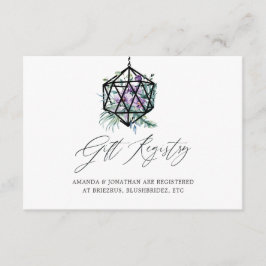 Cartão De Informações Registro de Presentes de Casamento Floral com Terr