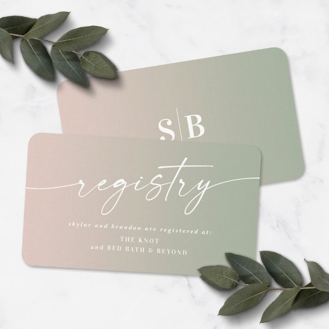 Cartão De Informações Registro de presentes de Chá de casamento Rosa e V (Criador carregado)