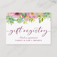 Registro de Presentes para Chá de Noiva Floral Chi