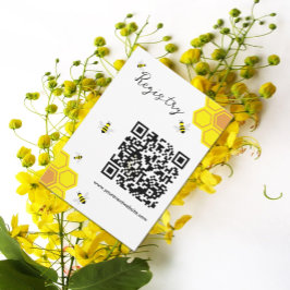 Cartão De Informações Registro do Chá de fraldas de abelhas