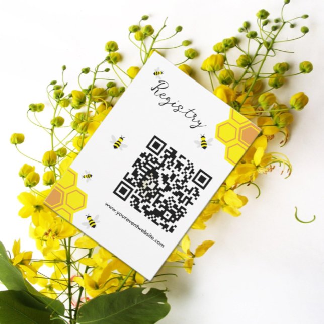 Cartão De Informações Registro do Chá de fraldas de abelhas (Criador carregado)