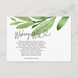 Cartão De Informações Registro Eucalyptus de Wishing de Casamento