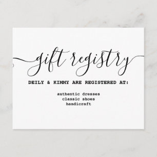 Cartão De Informações Registro Rustic Minimalist Gift