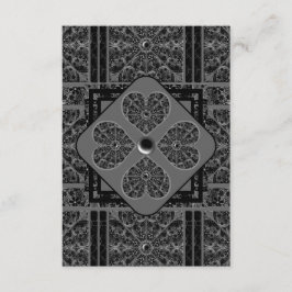 Cartão De Informações Renda Cerâmica Preta