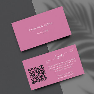 Cartão De Informações Reprodução de código QR RSVP do site de resposta d