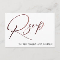 Resposta Escrita à Mão em Rosa Dourado Casual Soli