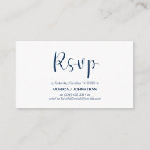 Resposta mínima moderna, Marinho azul, RSVP