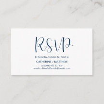 Resposta mínima moderna, Marinho azul, RSVP