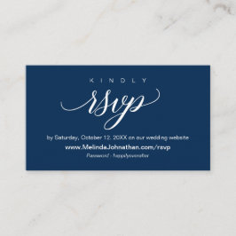 Cartão De Informações Resposta online do site RSVP, casamento