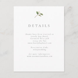 Cartão De Informações Retrato de Noiva Elegante com Flor de Pera