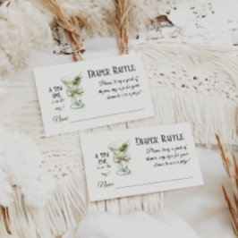 Cartão De Informações Retro A Tini One Martini Baby Shower Diaper Raffle