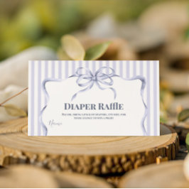 Cartão De Informações Retro Blue Bow Cafe Bebe Boy Coffee Baby Shower